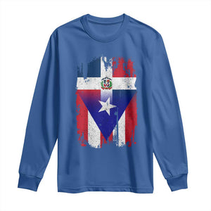 Dominican Puerto Rican Flag Long Sleeve Shirt Mixed Heritage Pride TS10 Royal Blue Print Your Wear