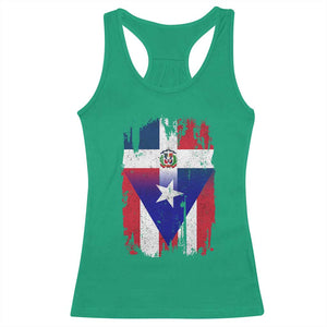 Dominican Puerto Rican Flag Racerback Tank Top Mixed Heritage Pride TS10 Irish Green Print Your Wear