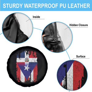 Dominican Puerto Rican Flag Spare Tire Cover Mixed Heritage Pride TS10 Print Your Wear