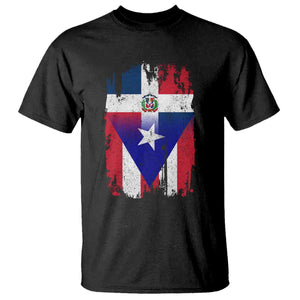 Dominican Puerto Rican Flag T Shirt Mixed Heritage Pride TS10 Black Print Your Wear