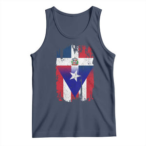 Dominican Puerto Rican Flag Tank Top Mixed Heritage Pride TS10 Navy Print Your Wear