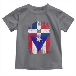 Dominican Puerto Rican Flag Toddler T Shirt Mixed Heritage Pride TS10 Charcoal Print Your Wear
