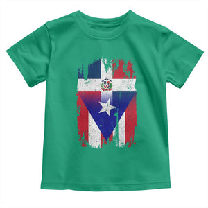 Dominican Puerto Rican Flag Toddler T Shirt Mixed Heritage Pride TS10 Irish Green Print Your Wear