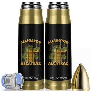 Alligator Alcatraz Florida Everglades Bullet Tumbler Funny Political Satire Meme TS10 Black Print Your Wear