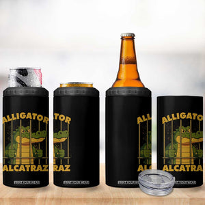 Alligator Alcatraz Florida Everglades 4 in 1 Can Cooler Tumbler Funny Political Satire Meme TS10 Print Your Wear