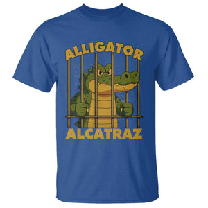 Alligator Alcatraz Florida Everglades T Shirt Funny Political Satire Meme TS10 Royal Blue Print Your Wear