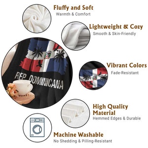 Dominican Republic Flag Throw Blanket Island Pride Caribbean Heritage TS10 Print Your Wear