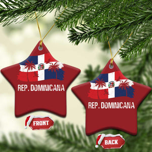 Dominican Republic Flag Christmas Ornament Island Pride Caribbean Heritage TS10 Star Red Print Your Wear