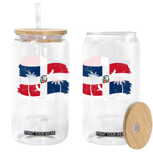 Dominican Republic Flag Glass Can Island Pride Caribbean Heritage TS10 Print Your Wear
