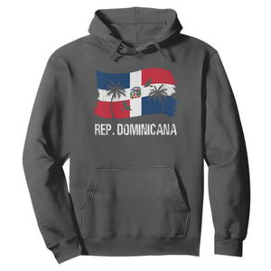 Dominican Republic Flag Hoodie Island Pride Caribbean Heritage TS10 Dark Heather Print Your Wear