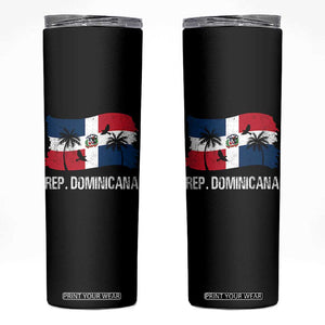 Dominican Republic Flag Skinny Tumbler Island Pride Caribbean Heritage TS10 Black Print Your Wear