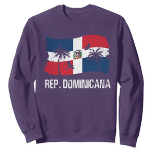 Dominican Republic Flag Sweatshirt Island Pride Caribbean Heritage TS10 Purple Print Your Wear