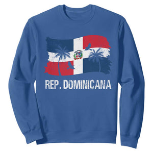 Dominican Republic Flag Sweatshirt Island Pride Caribbean Heritage TS10 Royal Blue Print Your Wear