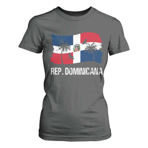 Dominican Republic Flag T Shirt For Women Island Pride Caribbean Heritage TS10 Dark Heather Print Your Wear
