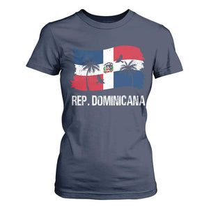 Dominican Republic Flag T Shirt For Women Island Pride Caribbean Heritage TS10 Navy Print Your Wear