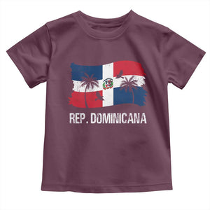 Dominican Republic Flag Toddler T Shirt Island Pride Caribbean Heritage TS10 Maroon Print Your Wear