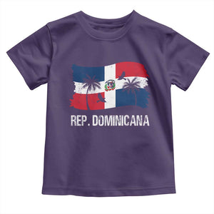 Dominican Republic Flag Toddler T Shirt Island Pride Caribbean Heritage TS10 Purple Print Your Wear
