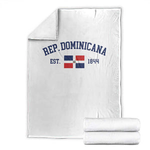 Dominican Republic Throw Blanket Vintage Distressed Varsity Rep Dominicana Flag TS10 White Print Your Wear
