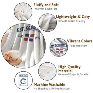 Dominican Republic Throw Blanket Vintage Distressed Varsity Rep Dominicana Flag TS10 Print Your Wear