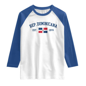 Dominican Republic Raglan Shirt Vintage Distressed Varsity Rep Dominicana Flag TS10 White Royal Print Your Wear