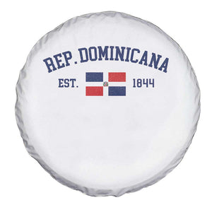 Dominican Republic Spare Tire Cover Vintage Distressed Varsity Rep Dominicana Flag TS10 Print Your Wear