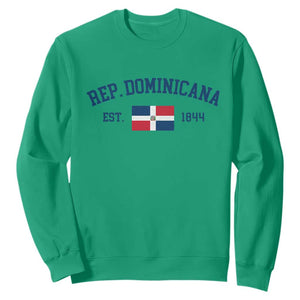 Dominican Republic Sweatshirt Vintage Distressed Varsity Rep Dominicana Flag TS10 Irish Green Print Your Wear