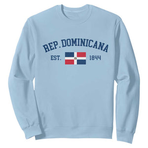 Dominican Republic Sweatshirt Vintage Distressed Varsity Rep Dominicana Flag TS10 Light Blue Print Your Wear