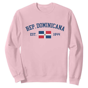 Dominican Republic Sweatshirt Vintage Distressed Varsity Rep Dominicana Flag TS10 Light Pink Print Your Wear