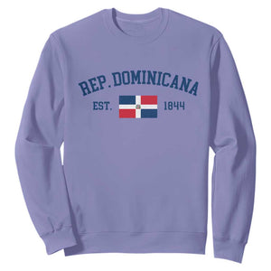 Dominican Republic Sweatshirt Vintage Distressed Varsity Rep Dominicana Flag TS10 Violet Print Your Wear