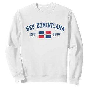Dominican Republic Sweatshirt Vintage Distressed Varsity Rep Dominicana Flag TS10 White Print Your Wear
