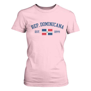 Dominican Republic T Shirt For Women Vintage Distressed Varsity Rep Dominicana Flag TS10 Light Pink Print Your Wear