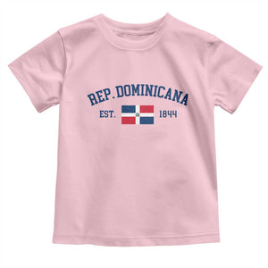 Dominican Republic Toddler T Shirt Vintage Distressed Varsity Rep Dominicana Flag TS10 Light Pink Print Your Wear