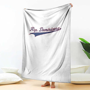 Dominican Republic Throw Blanket Rep Dominicana Vintage Flag Baseball Script TS10 Print Your Wear