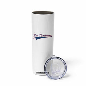 Dominican Republic Skinny Tumbler Rep Dominicana Vintage Flag Baseball Script TS10 Print Your Wear