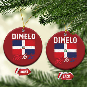 Dimelo Ke Lo Ke Dominican Republic Flag Christmas Ornament TS10 Circle Red Print Your Wear