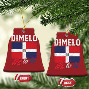 Dimelo Ke Lo Ke Dominican Republic Flag Christmas Ornament TS10 Bell Flake Red Print Your Wear