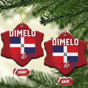 Dimelo Ke Lo Ke Dominican Republic Flag Christmas Ornament TS10 Snow Flake Red Print Your Wear