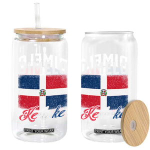 Dimelo Ke Lo Ke Dominican Republic Flag Glass Can TS10 Print Your Wear