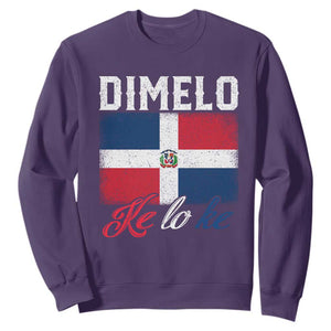 Dimelo Ke Lo Ke Dominican Republic Flag Sweatshirt TS10 Purple Print Your Wear