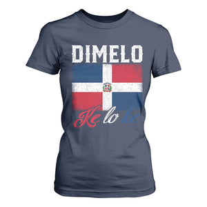Dimelo Ke Lo Ke Dominican Republic Flag T Shirt For Women TS10 Navy Print Your Wear