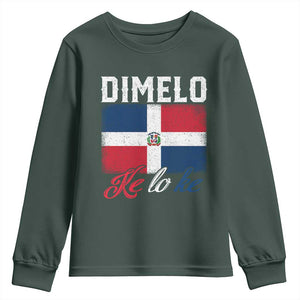 Dimelo Ke Lo Ke Dominican Republic Flag Youth Sweatshirt TS10 Dark Forest Green Print Your Wear