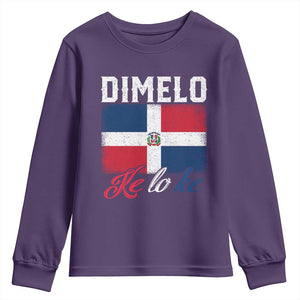 Dimelo Ke Lo Ke Dominican Republic Flag Youth Sweatshirt TS10 Purple Print Your Wear