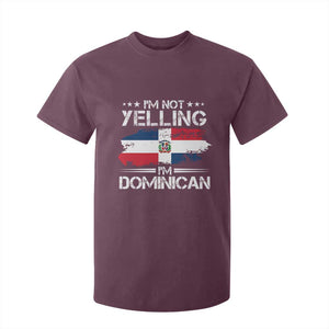 Funny I'm Not Yelling I Am Just Dominican T Shirt For Kid Vintage DR Flag TS10 Maroon Print Your Wear