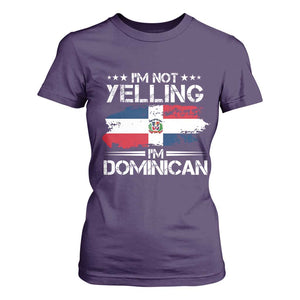 Funny I'm Not Yelling I Am Just Dominican T Shirt For Women Vintage DR Flag TS10 Purple Print Your Wear
