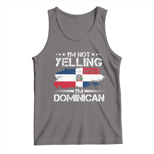 Funny I'm Not Yelling I Am Just Dominican Tank Top Vintage DR Flag TS10 Deep Heather Print Your Wear