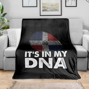 It's in My DNA Dominican Flag Throw Blanket TS10 Print Your Wear