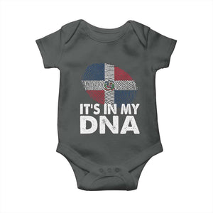 It's in My DNA Dominican Flag Baby Onesie TS10 Dark Heather Print Your Wear