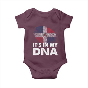 It's in My DNA Dominican Flag Baby Onesie TS10 Maroon Print Your Wear