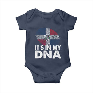 It's in My DNA Dominican Flag Baby Onesie TS10 Navy Print Your Wear