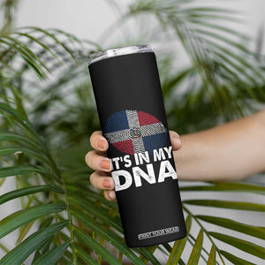 It's in My DNA Dominican Flag Skinny Tumbler TS10 Print Your Wear
